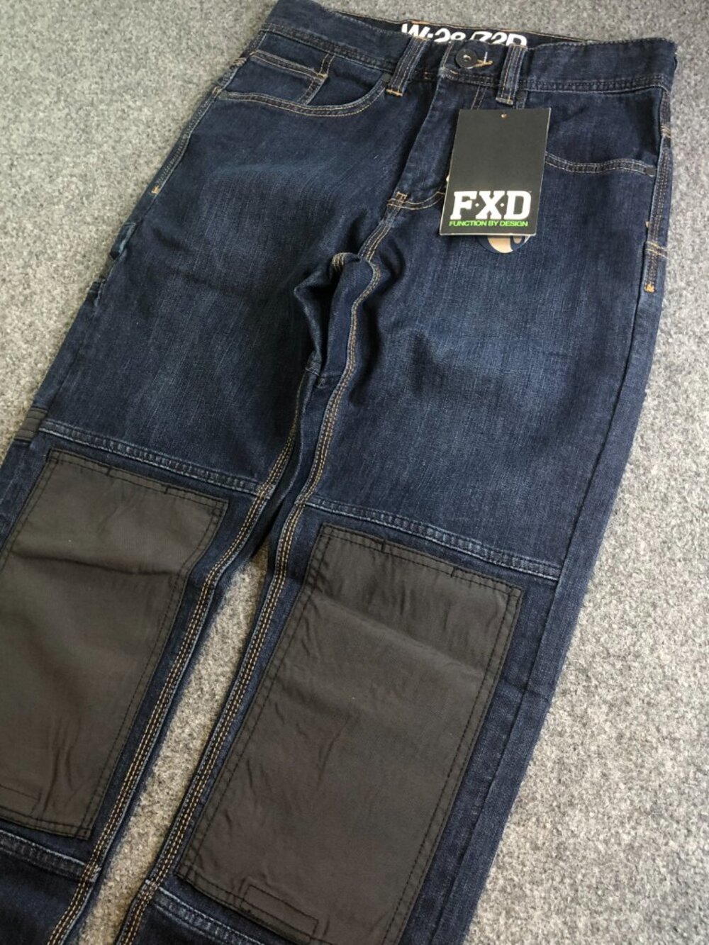 FXD WD-1 Jeans Adult 28x32 Blue Work Denim Pants Regular Fit Reinforced Workwear - Picture 3 of 15